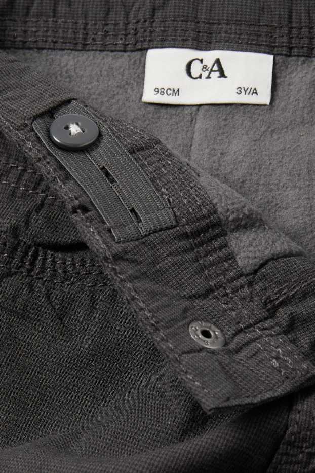 Kinder Jungen - Stoffhose - strukturiert - schwarz