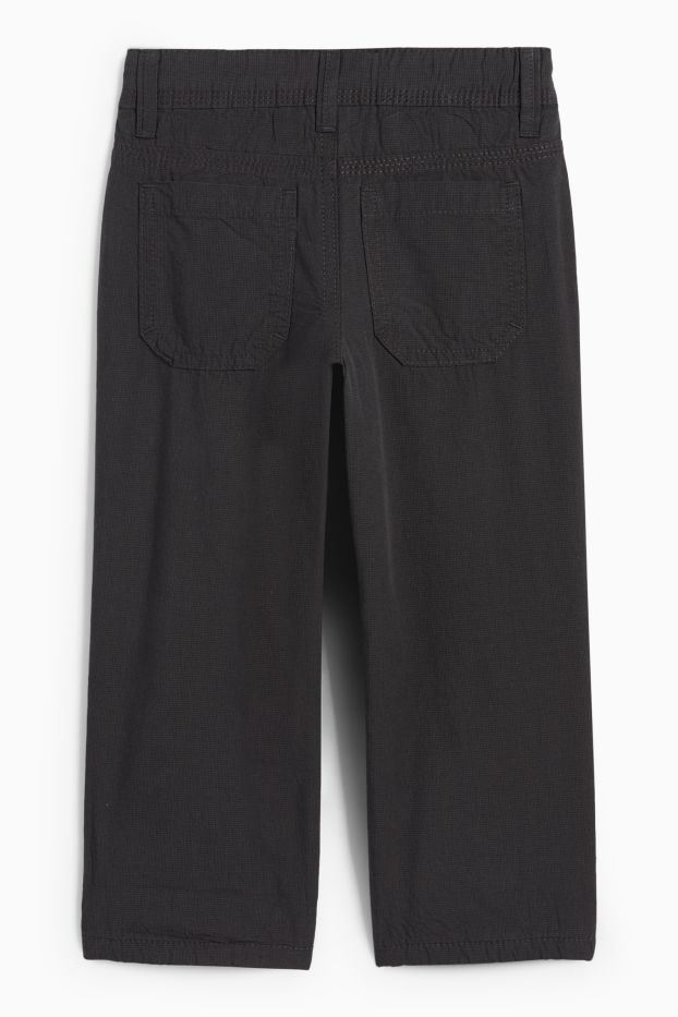 Kinder Jungen - Stoffhose - strukturiert - schwarz