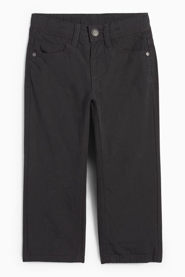 Kinder Jungen - Stoffhose - strukturiert - schwarz