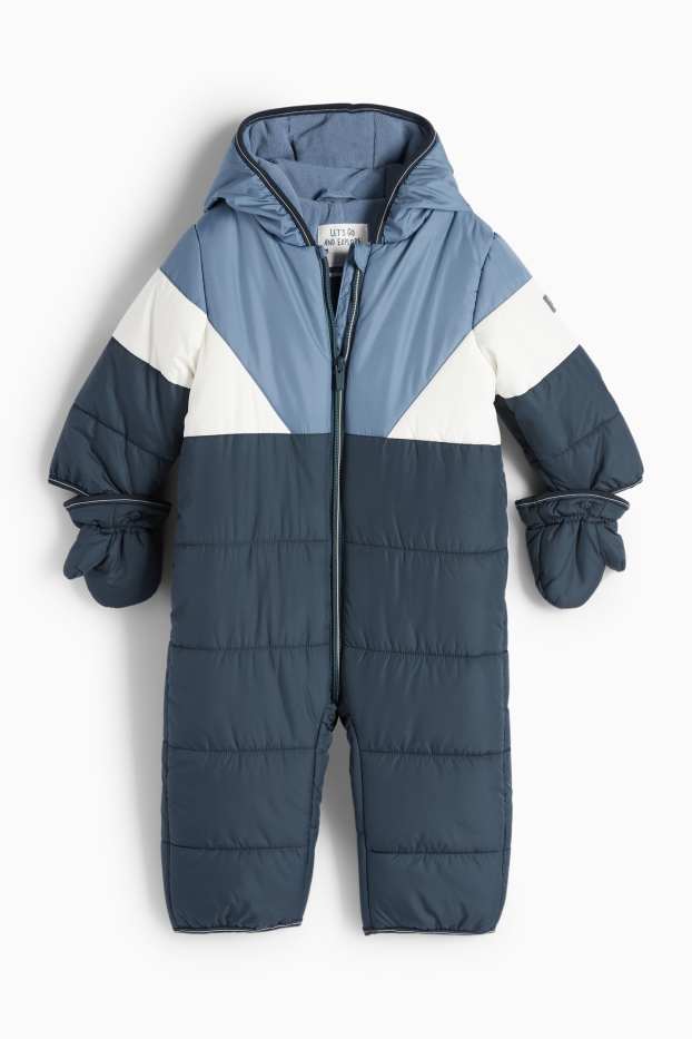 Baby Boys - Baby snowsuit with hood - dark blue