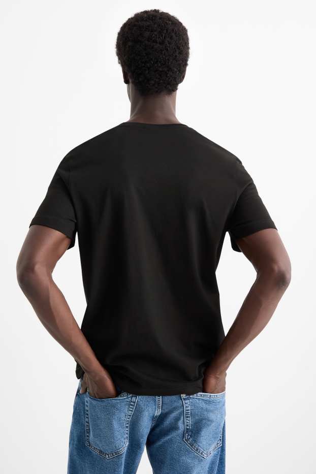 Herren - Multipack 3er - T-Shirt - Regular Fit - schwarz