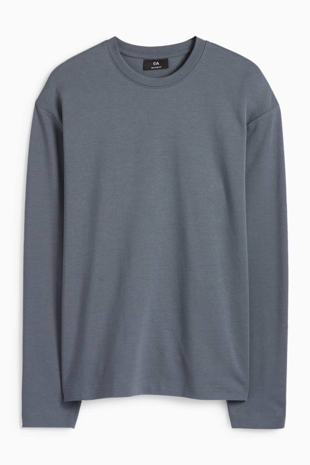 Uomo - Maglia a maniche lunghe - grigio scuro