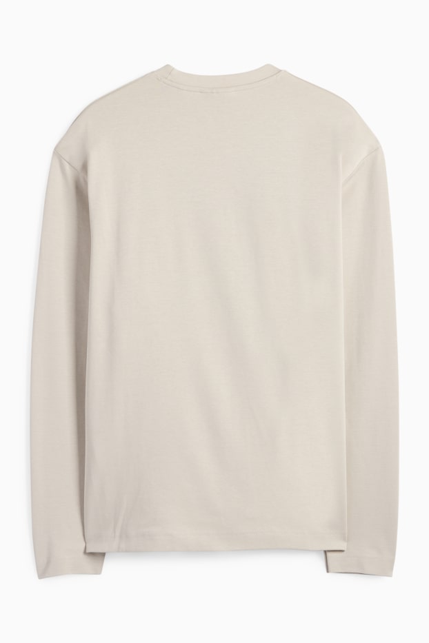 Heren - Longsleeve - beige