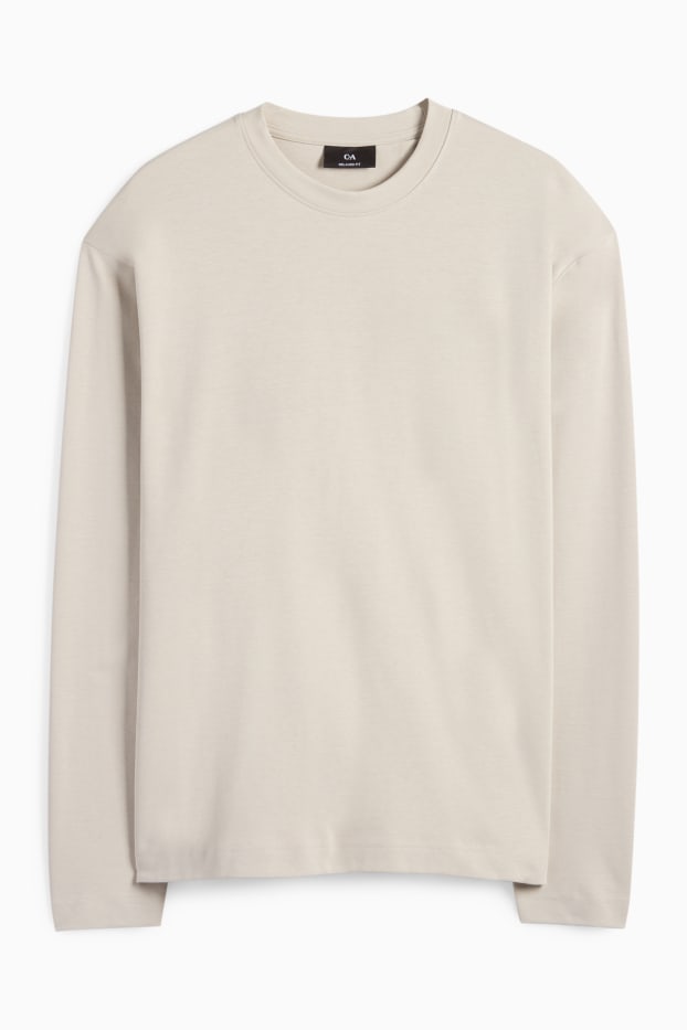 Heren - Longsleeve - beige