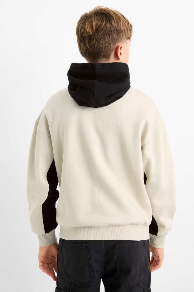 Kinderen: jongens - NERF - hoodie - taupe