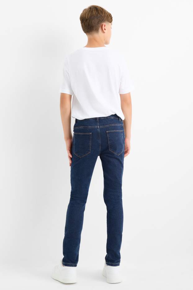 Kinderen: jongens - Set van 2 - skinny jeans - blauw / zwart