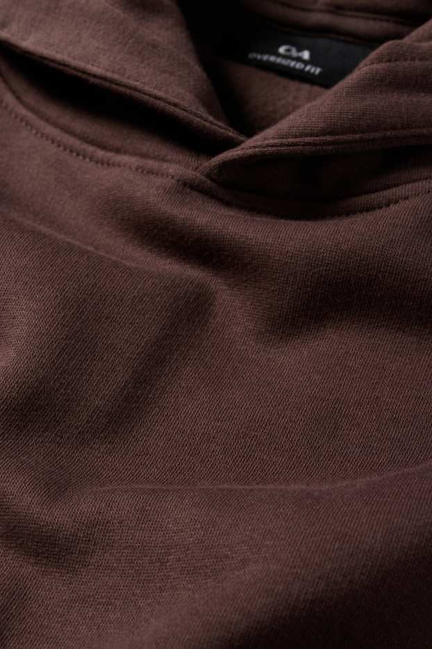 Men - Hoodie - dark brown