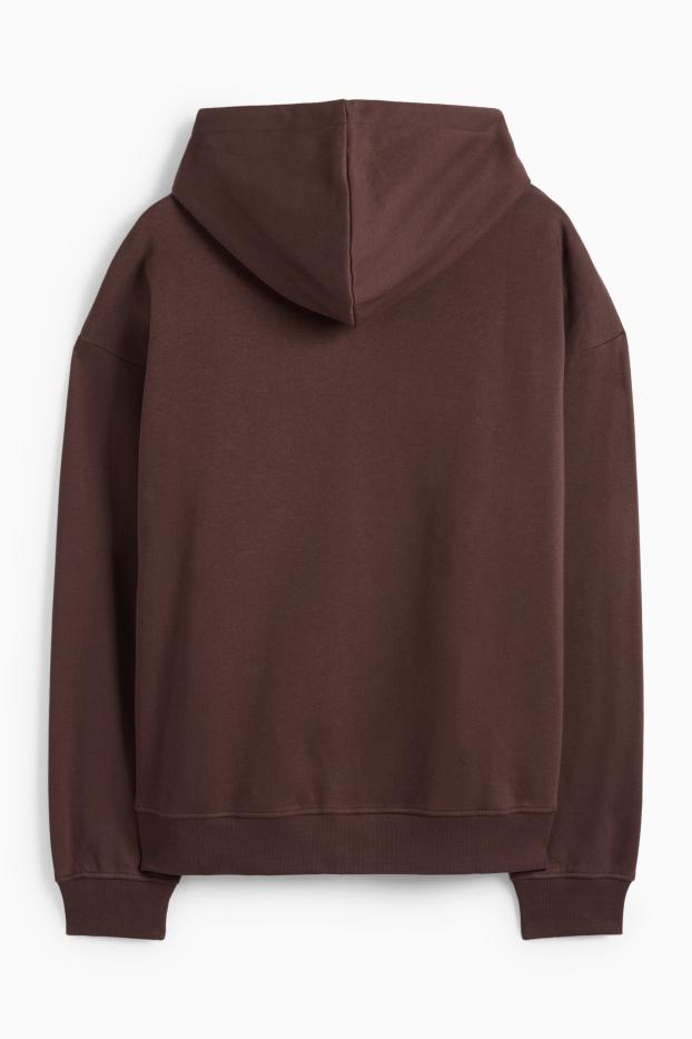 Men - Hoodie - dark brown