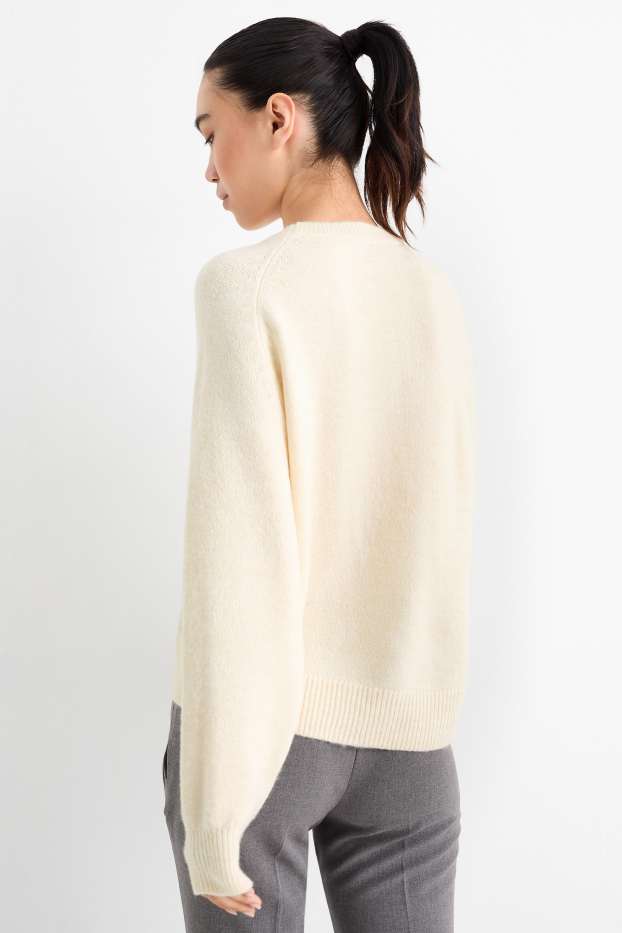 Damen - Pullover - cremeweiß