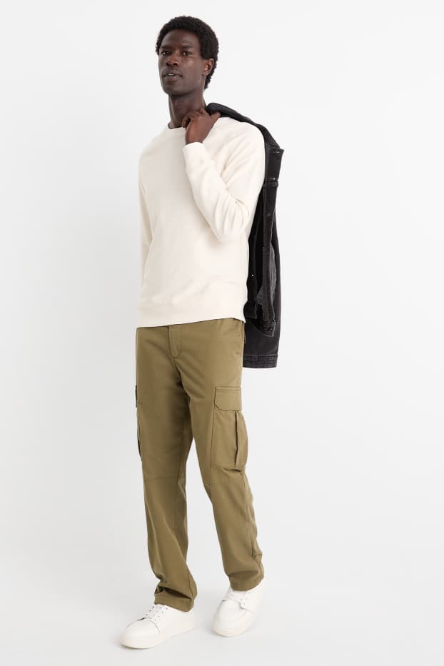 Men - Thermal cargo trousers - khaki