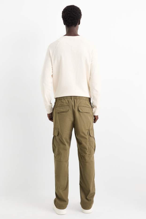 Men - Thermal cargo trousers - khaki