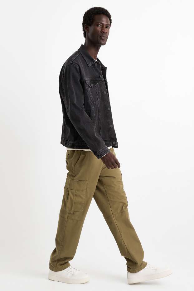 Men - Thermal cargo trousers - khaki