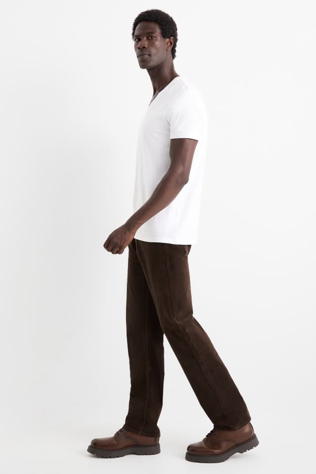 Herren - Cordhose - Regular Fit - dunkelbraun