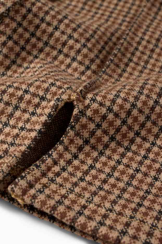 Kinderen: meisjes - Flared legging - geruit - bruin