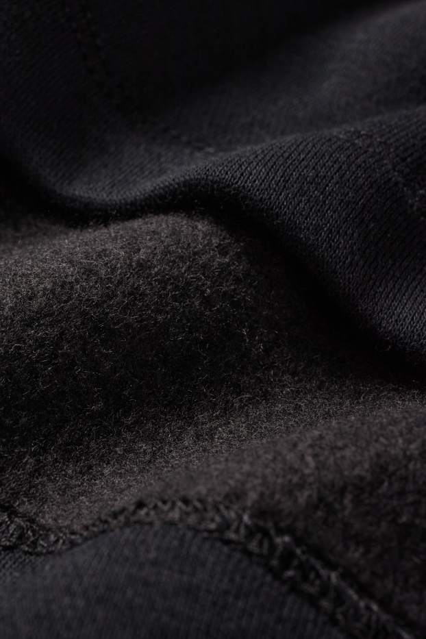 Women - Sweatshirt dress - straight fit - black