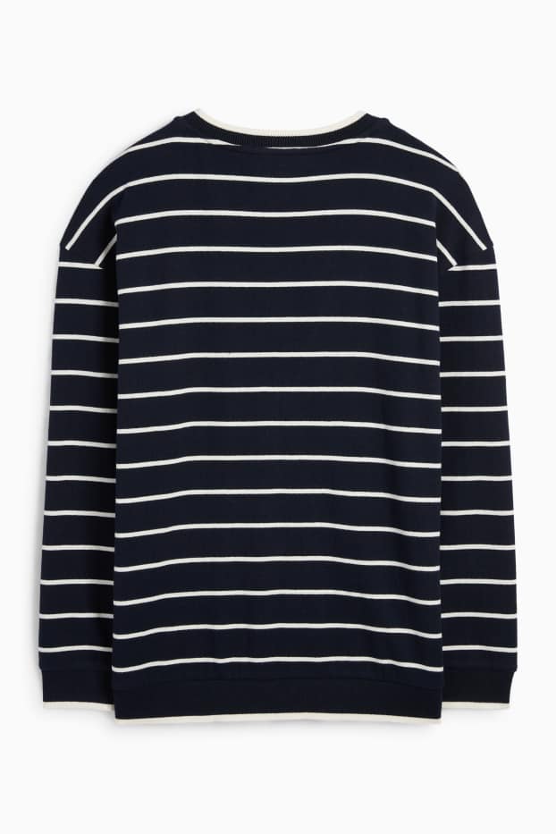 Women - Cardigan - striped - dark blue