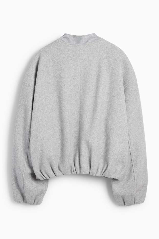 Femmes - Blouson aviateur - gris clair