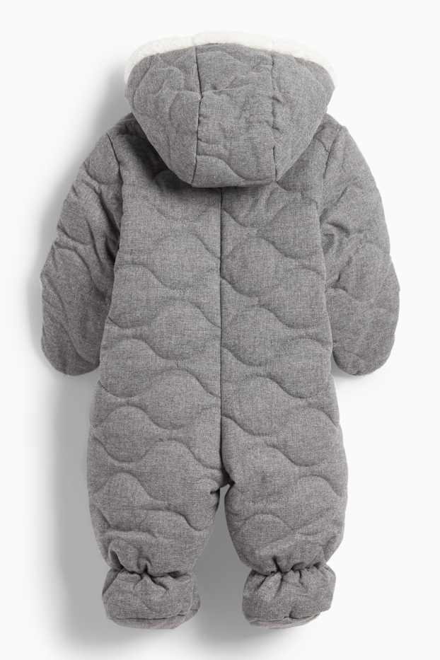 Bebeluși - fete - Urs polar - costum de zăpadă cu glugă, bebeluși - gri închis