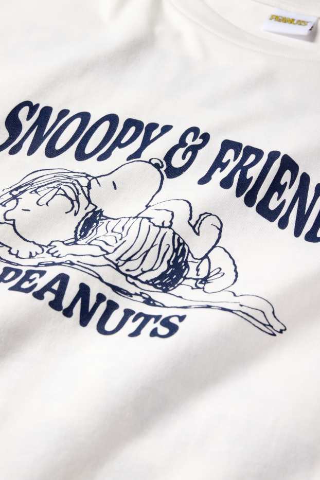 Femei - Tricou - supradimensionat - Peanuts - alb