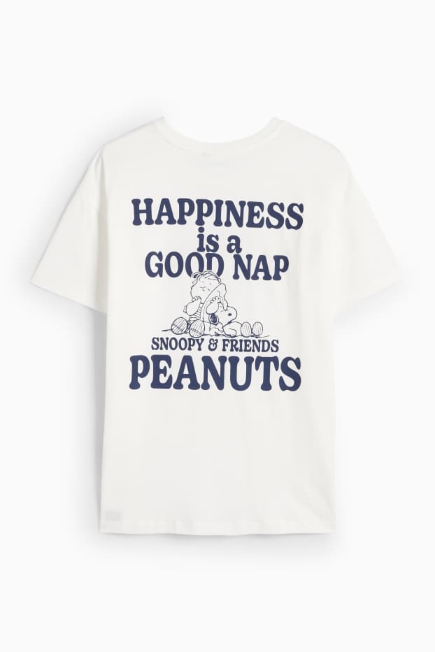 Femei - Tricou - supradimensionat - Peanuts - alb