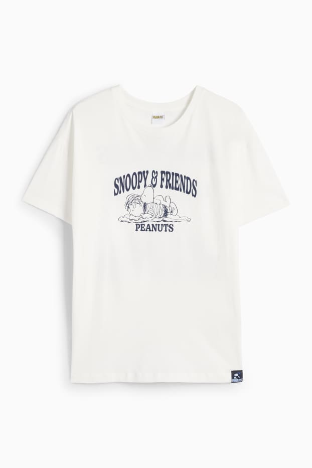 Femei - Tricou - supradimensionat - Peanuts - alb