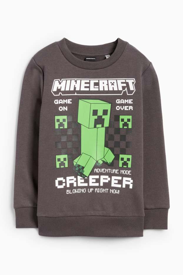 Kinder Buben - Minecraft - Sweatshirt - dunkelgrau