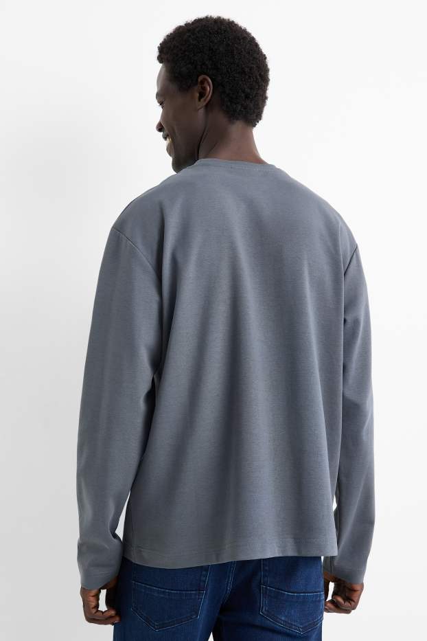 Uomo - Maglia a maniche lunghe - grigio scuro