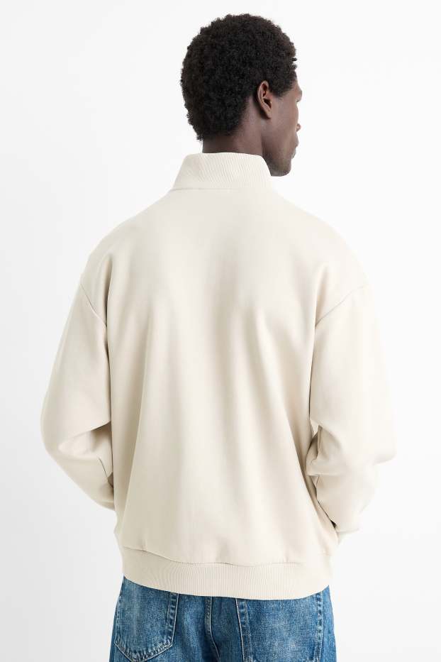 Men - Zip-through sweatshirt - beige