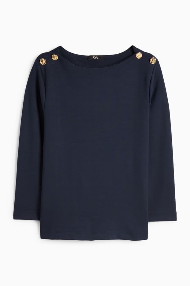 Damen - Langarmshirt - dunkelblau