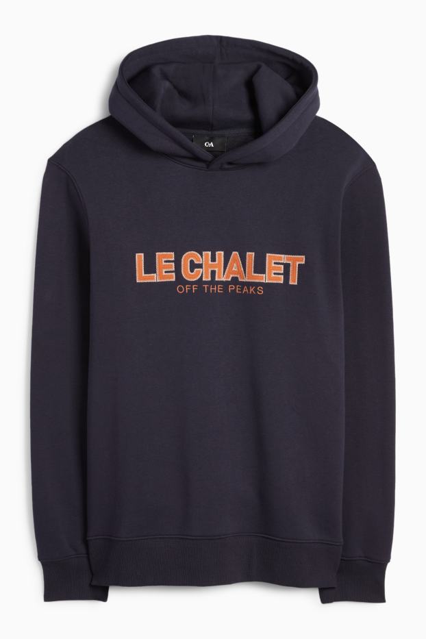 Hommes - Sweat à capuche - bleu foncé