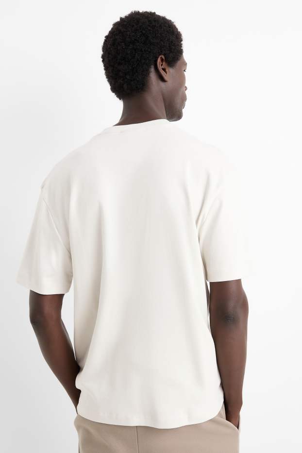 Bărbați - Tricou - relaxed fit - alb-crem