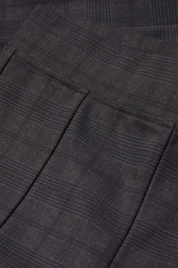 Women - Leggings - check - dark gray