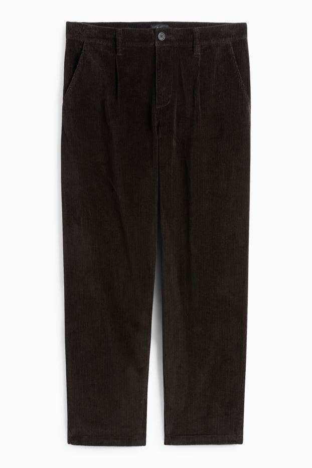 Herren - Cord-Chino - Relaxed Fit - schwarz