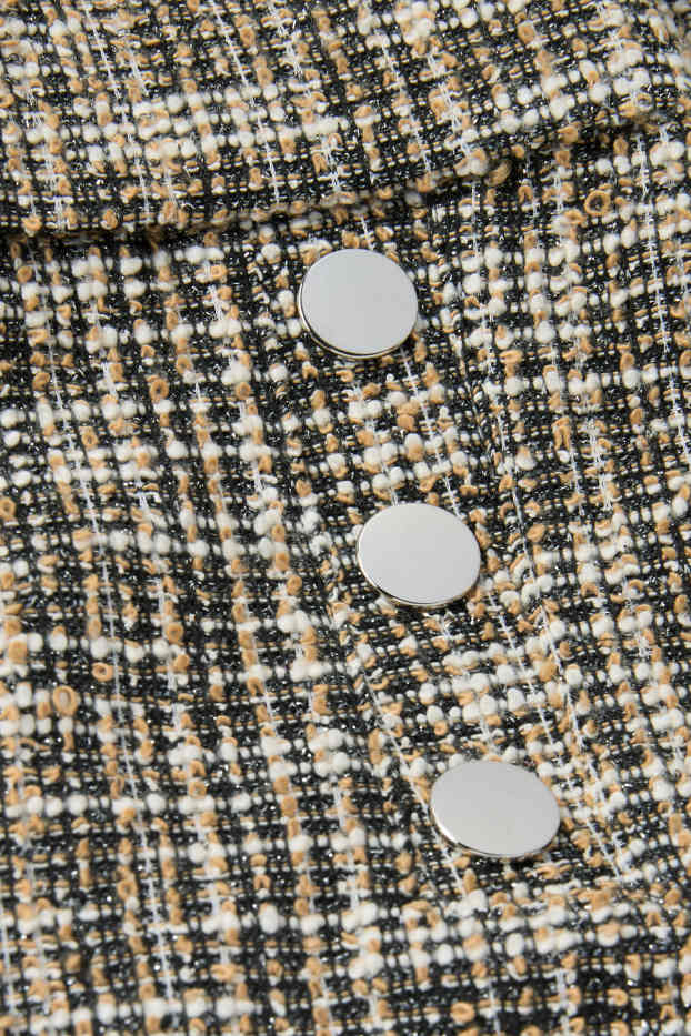 Women - Bouclé trousers - high-rise waist - wide leg - beige