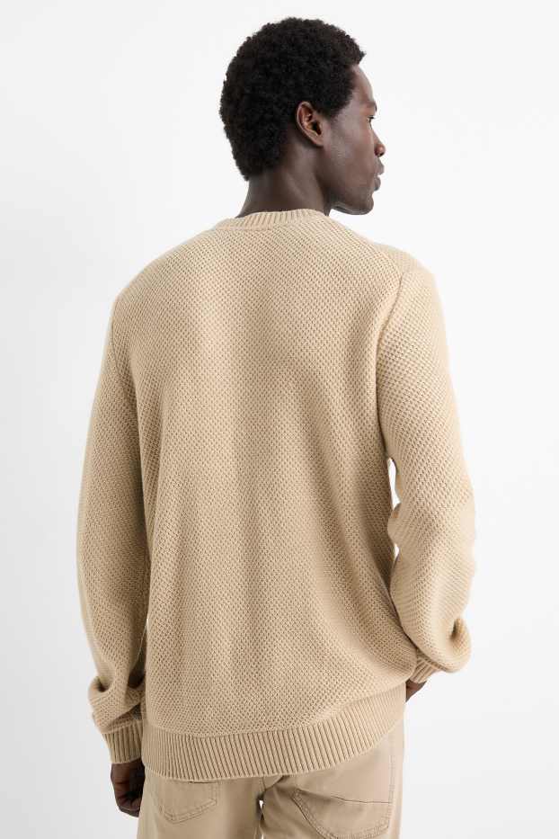 Uomo - Maglione - tramato - beige