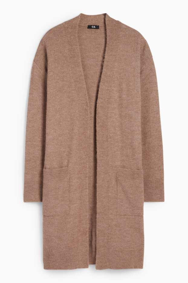 Donna - Cardigan lungo - marrone chiaro