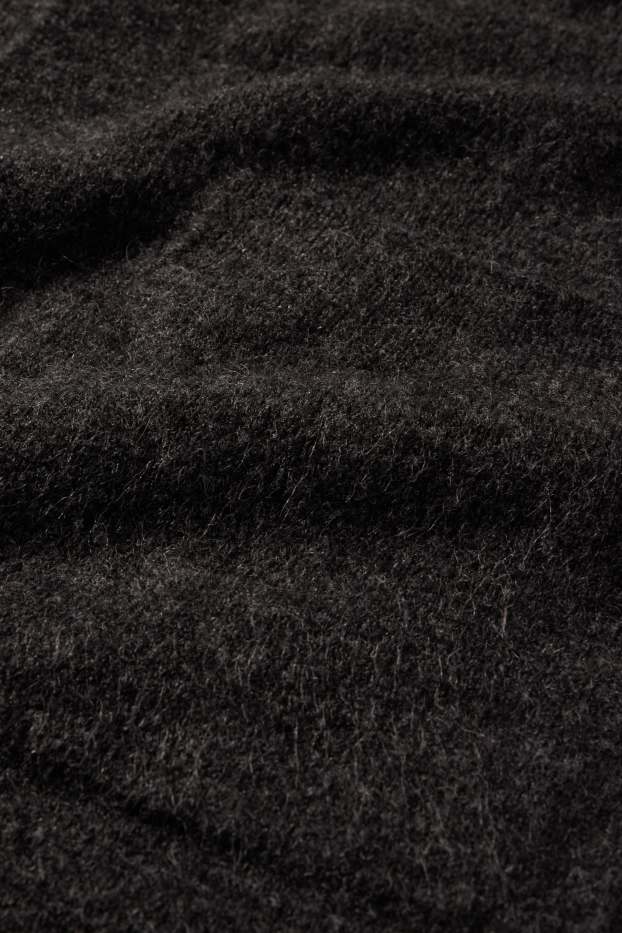 Dona - Jaqueta de punt llarga - gris fosc