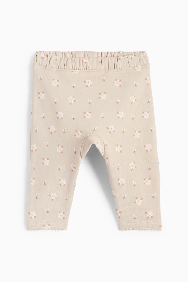 Baby Girls - Floral - baby outfit - 2 piece - cremewhite