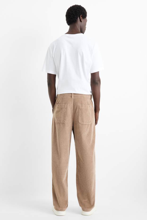 Men - Corduroy chinos - slim fit - taupe