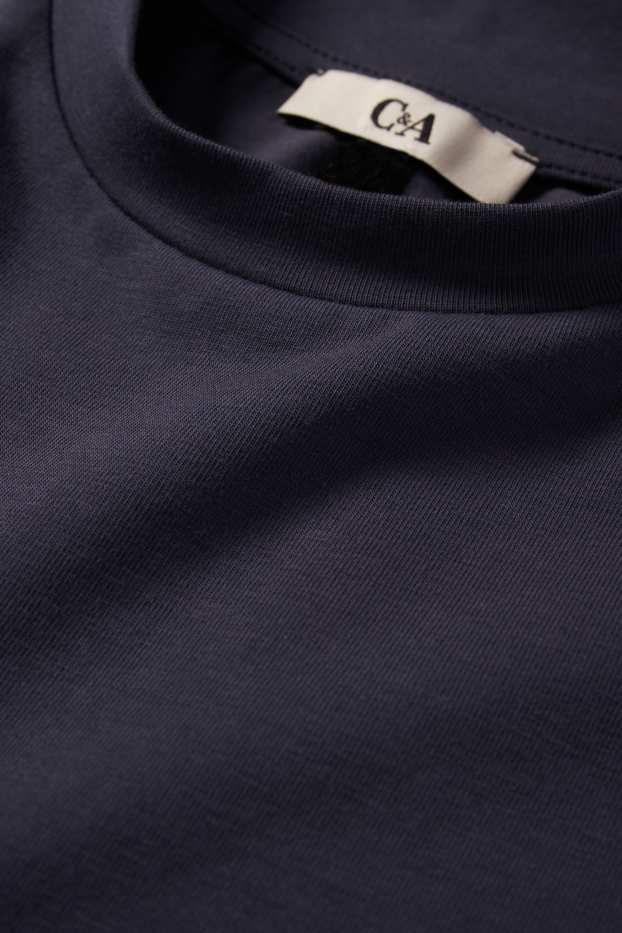 Femmes - T-shirt - slim fit - bleu foncé