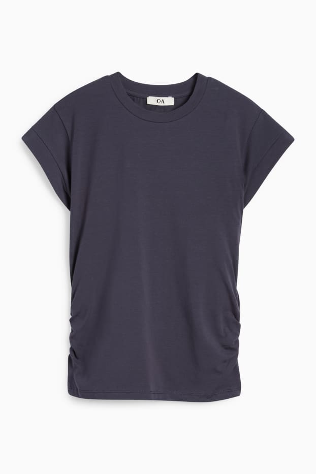 Femmes - T-shirt - slim fit - bleu foncé