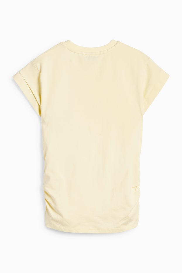 Femmes - T-shirt - slim fit - jaune clair