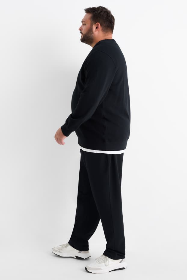 Herren - Jogginghose - strukturiert - schwarz