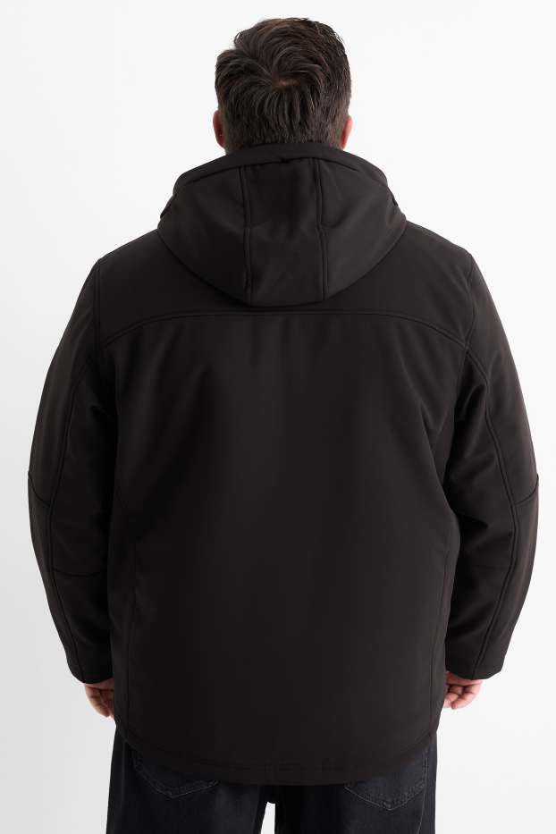 Men - Softshell jacket - lined - water-repellent - 4 Way Stretch - black