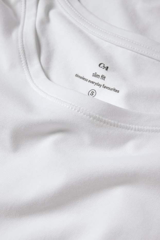 Dames - Basic T-shirt - slim fit - wit