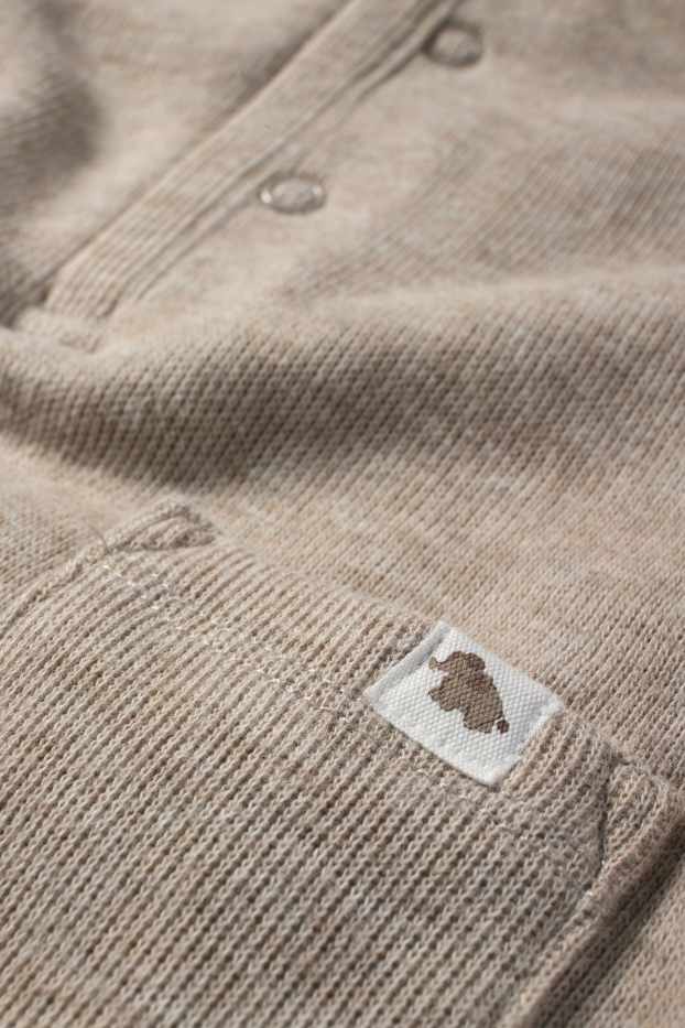 Baby Jungen - Mammut - Baby-Strick-Overall - hellbeige