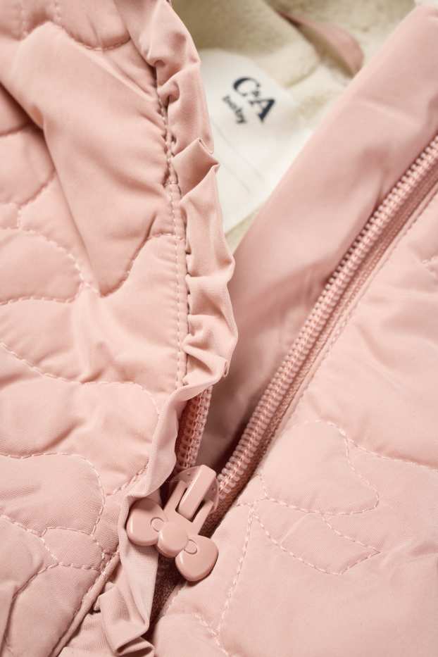 Bébés filles - Combinaison de neige à capuche pour bébé - abricot
