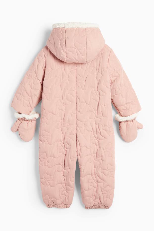 Bébés filles - Combinaison de neige à capuche pour bébé - abricot