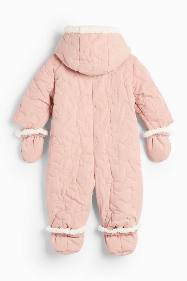 Bébés filles - Combinaison de neige à capuche pour bébé - abricot