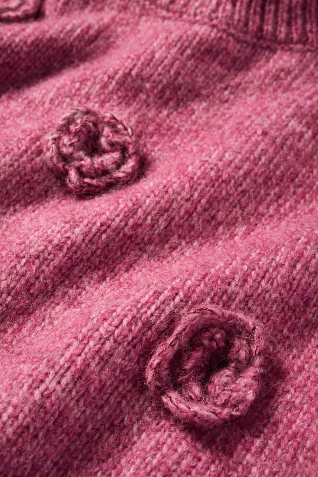 Kinder Mädchen - Blume - Pullover - pink